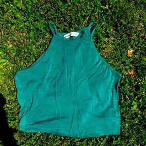 Green crop top